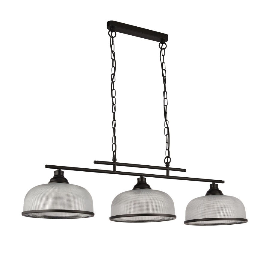 Searchlight - Chandelier on a chain BISTRO 3xE27/60W/230V black