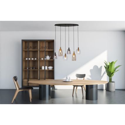 Searchlight - Chandelier on a string DIVINE 6xE14/60W/230V