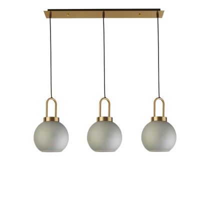 Searchlight - Chandelier on a string SNOWDROP 3xE27/60W/230V brass