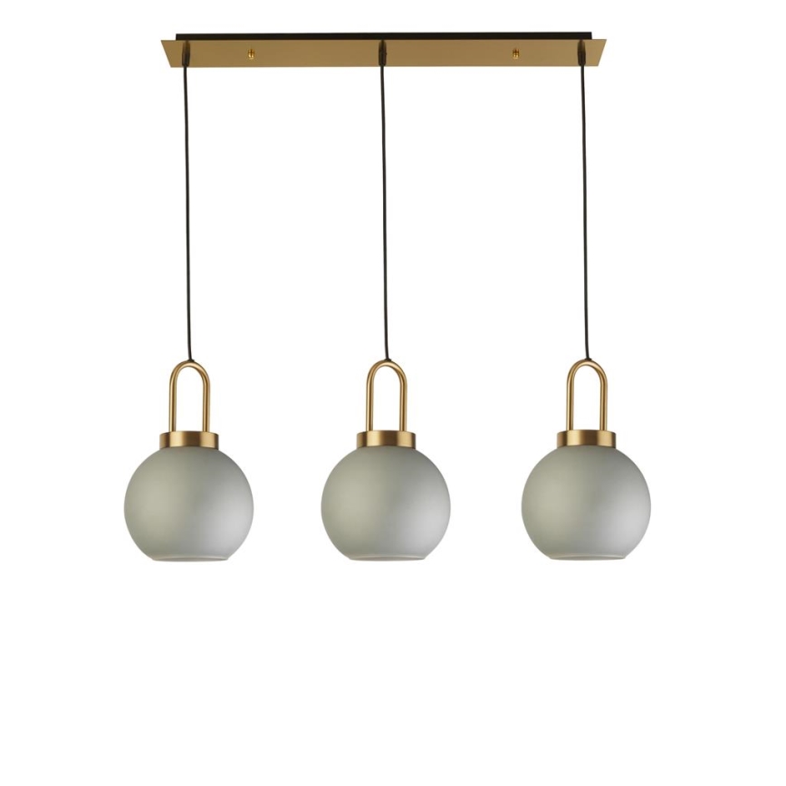Searchlight - Chandelier on a string SNOWDROP 3xE27/60W/230V brass