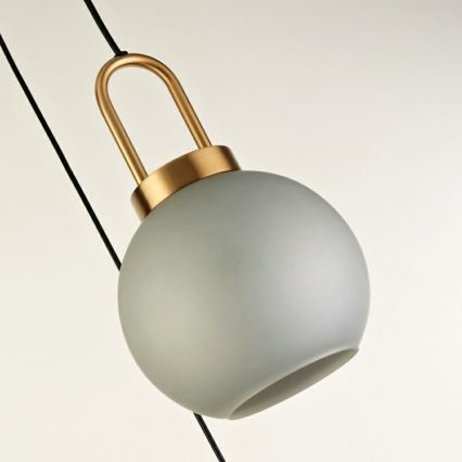 Searchlight - Chandelier on a string SNOWDROP 3xE27/60W/230V brass