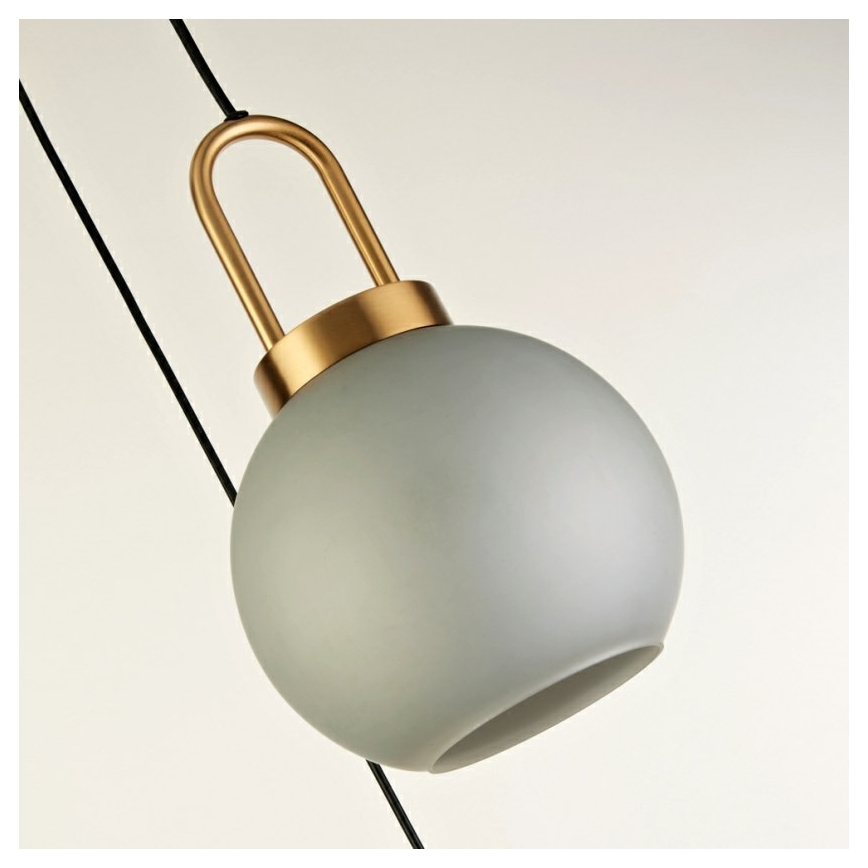 Searchlight - Chandelier on a string SNOWDROP 3xE27/60W/230V brass