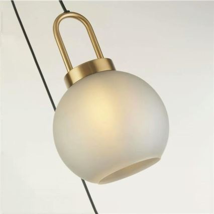 Searchlight - Chandelier on a string SNOWDROP 3xE27/60W/230V brass