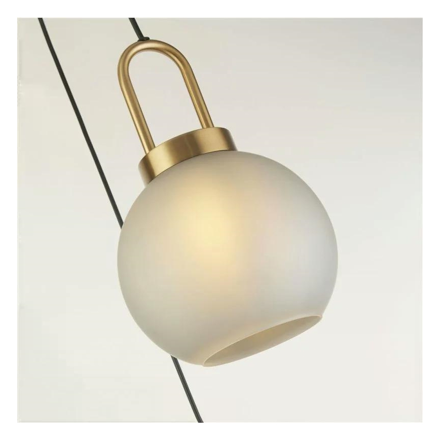 Searchlight - Chandelier on a string SNOWDROP 3xE27/60W/230V brass