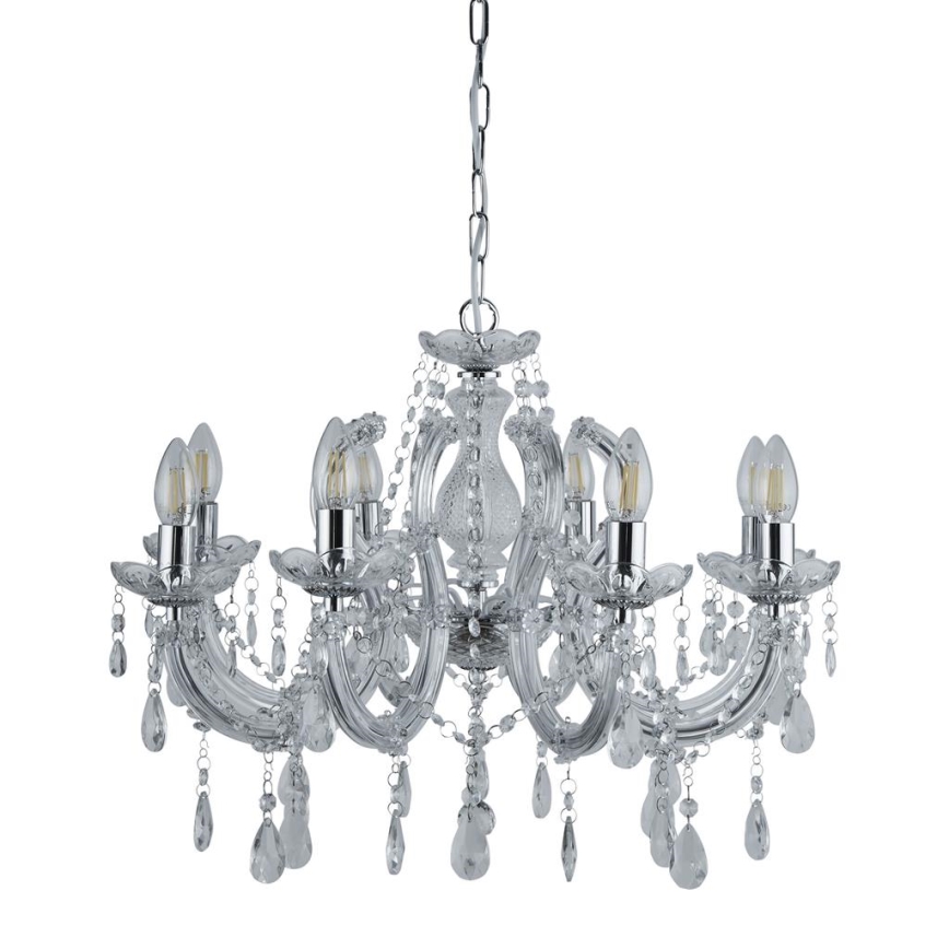 Searchlight - Crystal chandelier on a chain  MARIE 8xE14/40W/230V