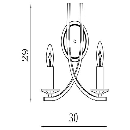 Searchlight - ASCONA Wall Light 2xE14/60W/230V