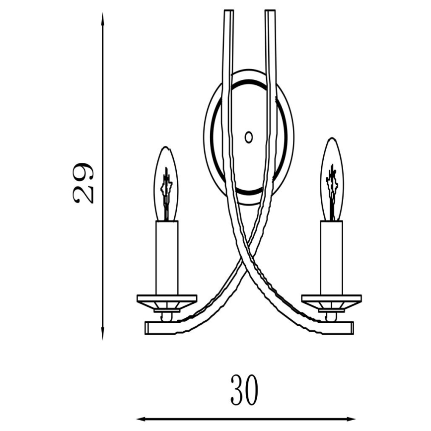 Searchlight - ASCONA Wall Light 2xE14/60W/230V