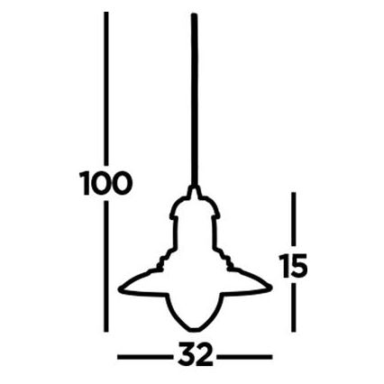 Searchlight - FISHERMAN Cable Pendant 1xE27/60W/230V Brass