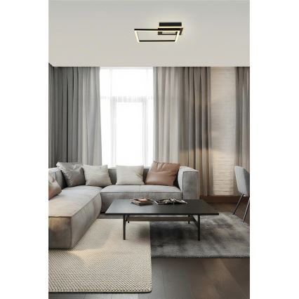 Searchlight - LED Dimmable ceiling light QUADRATE LED/24W/230V 36x36 cm black