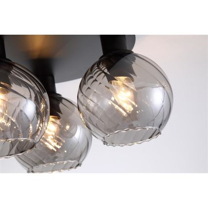 Searchlight - RADIANCE ceiling light 3xE27/60W/230V Ø 37.5 cm black