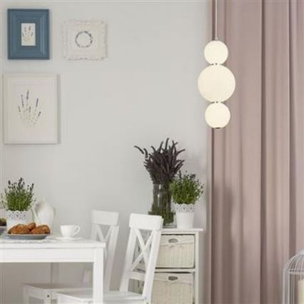 Searchlight - LED Chandelier on a string SNOWBALL LED/18W/230V