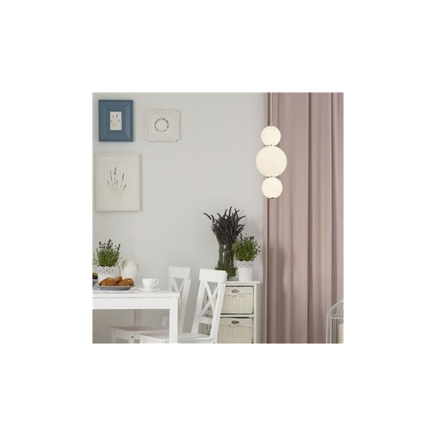 Searchlight - LED Chandelier on a string SNOWBALL LED/18W/230V