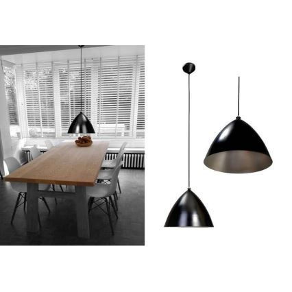 Searchlight  - Chandelier on a string 1xE27/60W/230V black