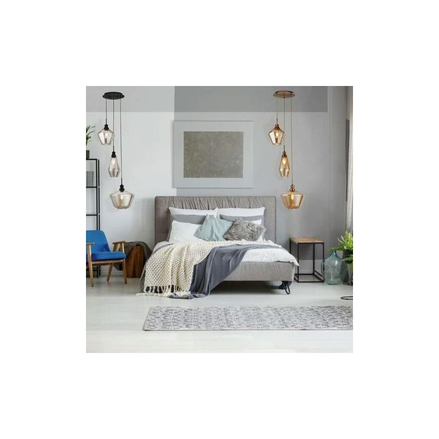 Searchlight - Chandelier on a string MIA 3xE27/60W/230V brass