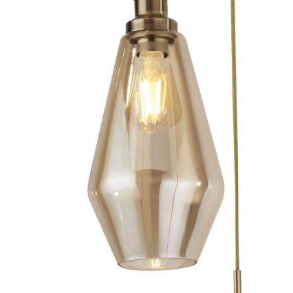 Searchlight - Chandelier on a string MIA 3xE27/60W/230V brass