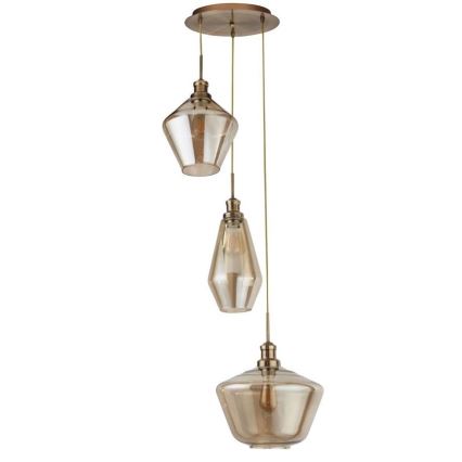 Searchlight - Chandelier on a string MIA 3xE27/60W/230V brass