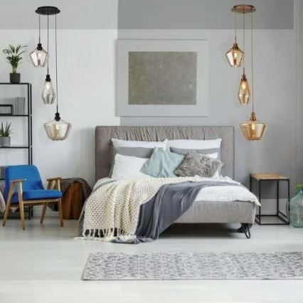 Searchlight - Chandelier on a string MIA 3xE27/60W/230V black