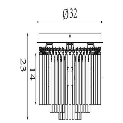 Searchlight - Ceiling light SWIZZLE 5xE14/60W/230V Ø 32 cm gold