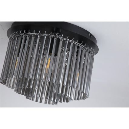 Searchlight - SWIZZLE Ceiling Light 5xE14/60W/230V, dia. 32 cm, Smoked
