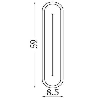 Searchlight - LED Dimmable Wall Light COUPER LED/25W/230V 3000K Brass
