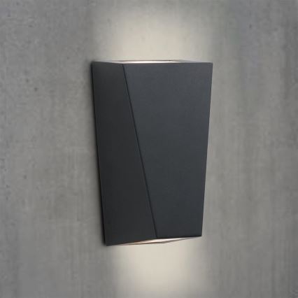 Searchlight - Outdoor wall light OUT 2xGU10/3W/230V IP44 black