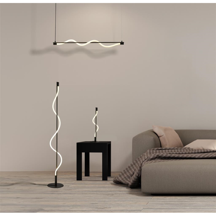Searchlight - LED Chandelier on a string SERPENT LED/15W/230V black