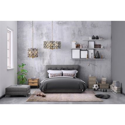 Searchlight - Chandelier on a chain IRIS 5xE14/60W/230V d. 48 cm brass