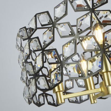 Searchlight - Chandelier on a chain IRIS 5xE14/60W/230V d. 48 cm brass
