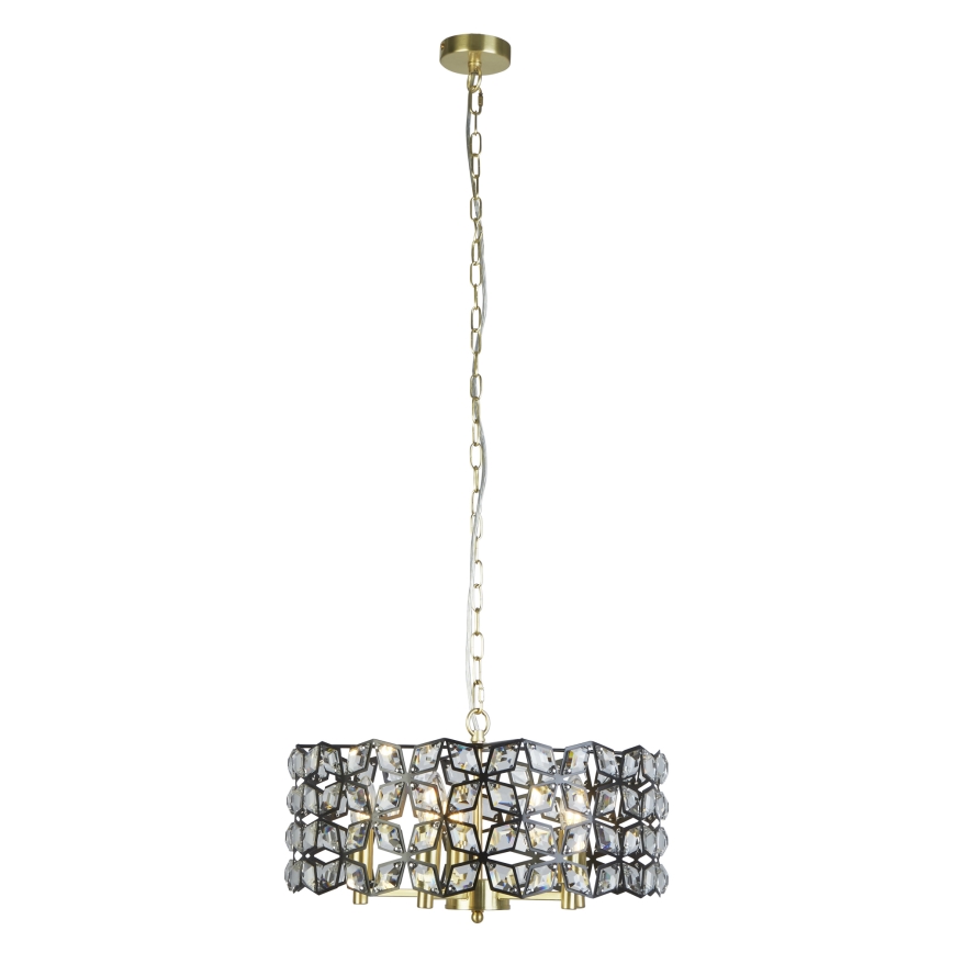 Searchlight - Chandelier on a chain IRIS 5xE14/60W/230V d. 48 cm brass