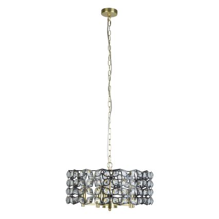Searchlight - Chandelier on a chain IRIS 5xE14/60W/230V d. 48 cm brass
