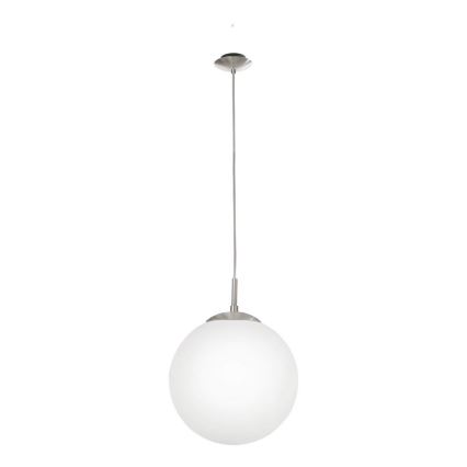 Searchlight - Chandelier on a string ATOM 1xE27/60W/230V white/shiny chrome