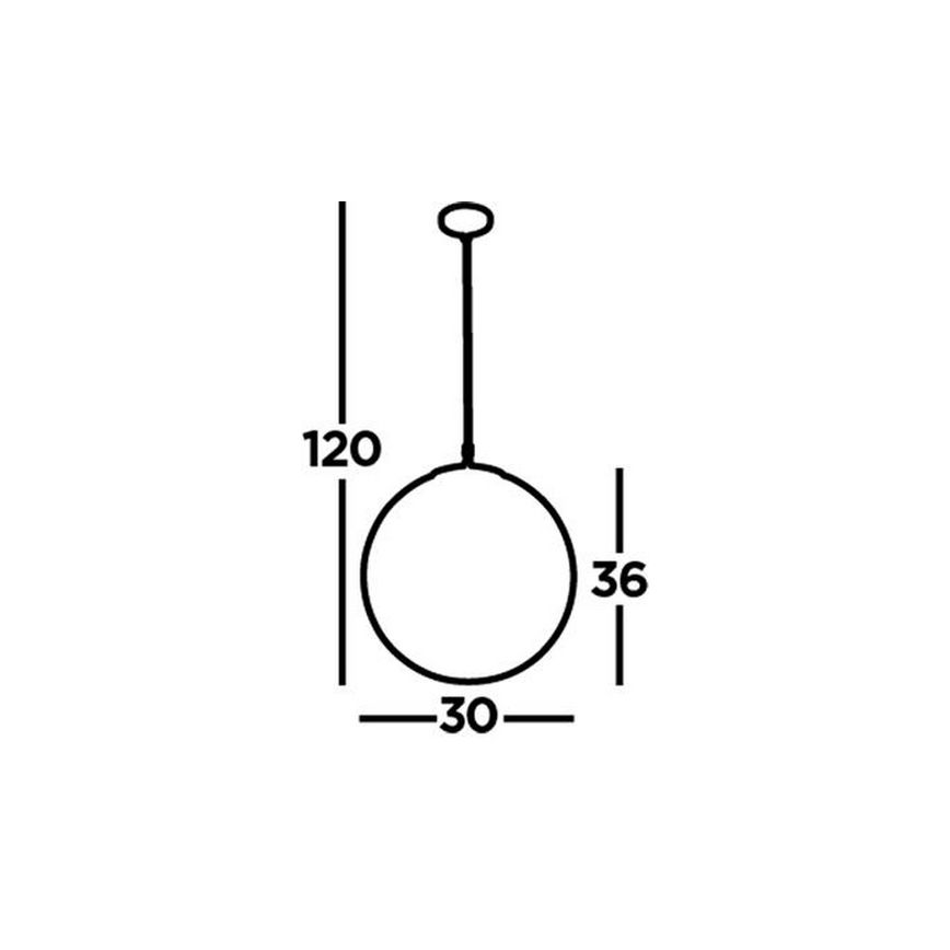 Searchlight - Chandelier on a string ATOM 1xE27/60W/230V white/black