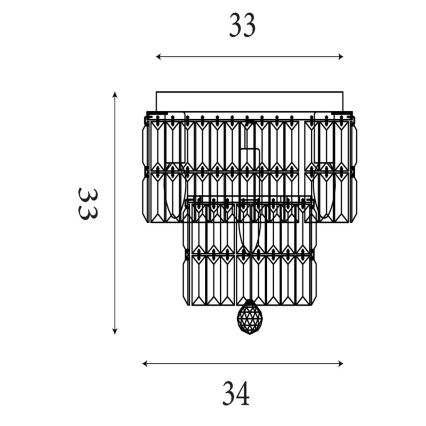 Searchlight - Bathroom ceiling light EMPIRE 4xE14/60W/230V IP44
