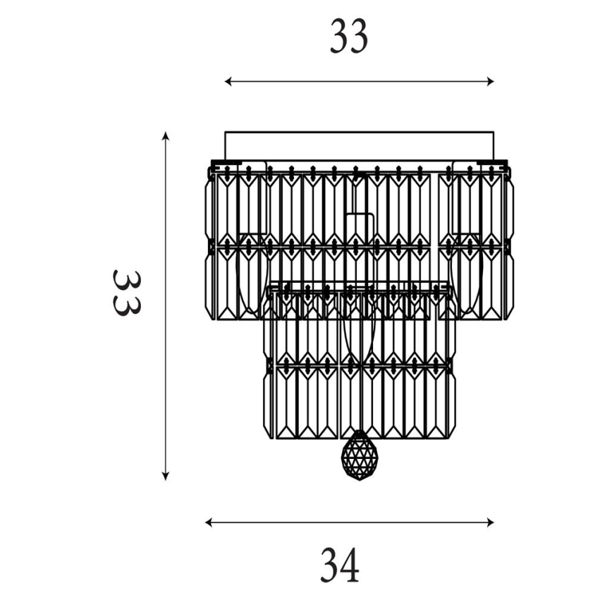 Searchlight - Bathroom ceiling light EMPIRE 4xE14/60W/230V IP44