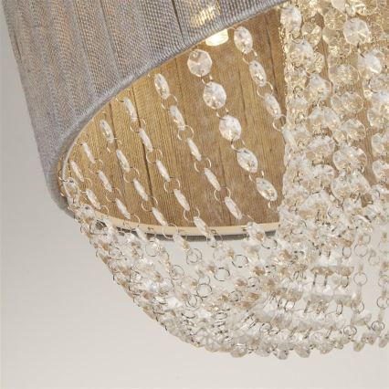 Searchlight - Ceiling light BELLANO 5xG9/7W/230V Ø 50 cm grey