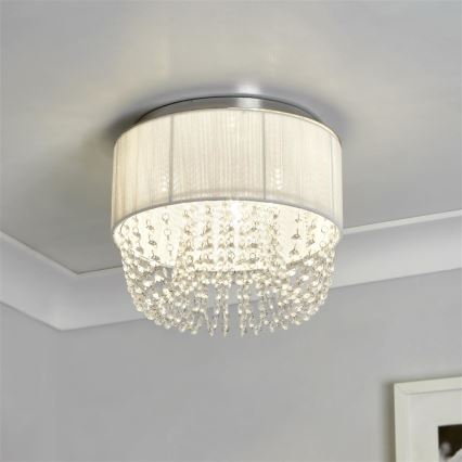 Searchlight - BELLANO Ceiling Light, 1xG9/7W/230V, Ø 30 cm, White