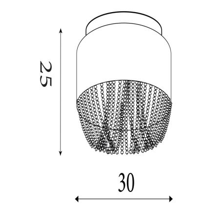 Searchlight - BELLANO Ceiling Light, 1xG9/7W/230V, Ø 30 cm, White