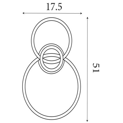 Searchlight - Dimmable ceiling light TRIPLE LED/25W/230V