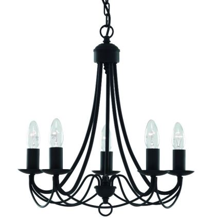 Searchlight - Chandelier on a chain MAYOPLE 5xE14/60W/230V