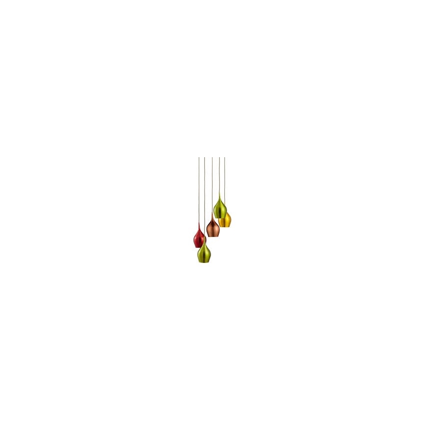 Searchlight - Chandelier on a string VIBRANT 1xE14/60W/230V green