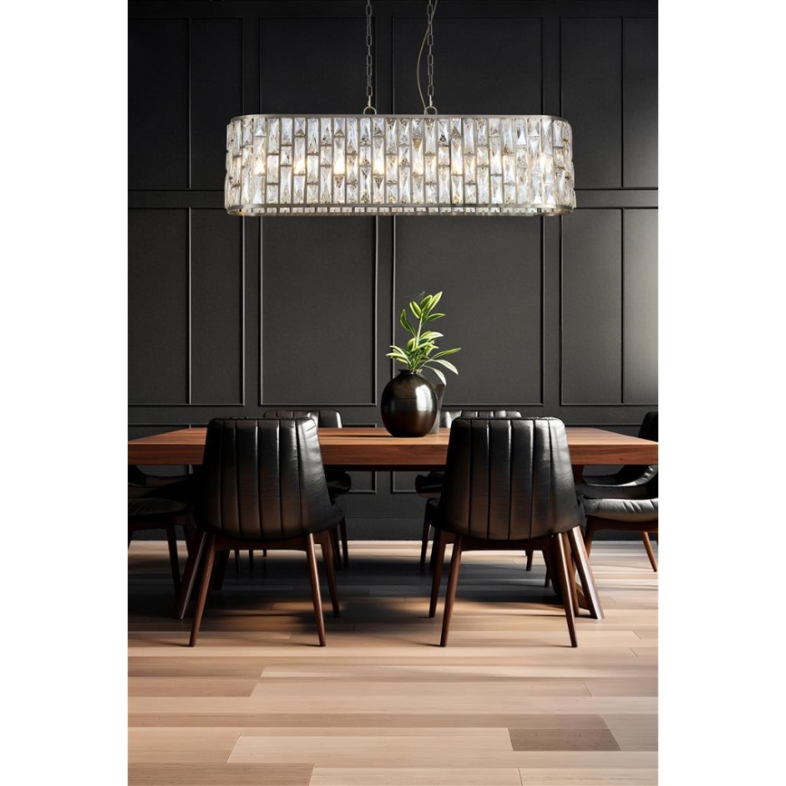 Searchlight - BIJOU Chain-Hung Chandelier 8xE14/40W/230V