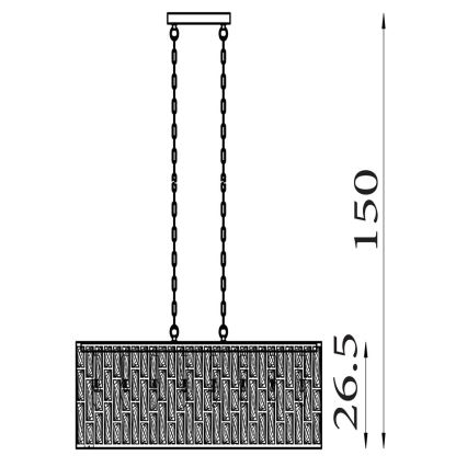 Searchlight - BIJOU Chain-Hung Chandelier 8xE14/40W/230V