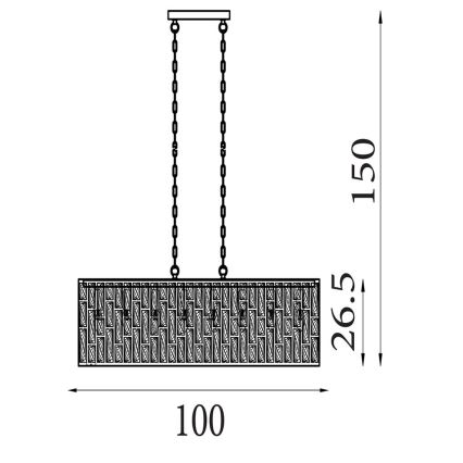 Searchlight - BIJOU Chain Chandelier 8xE14/40W/230V