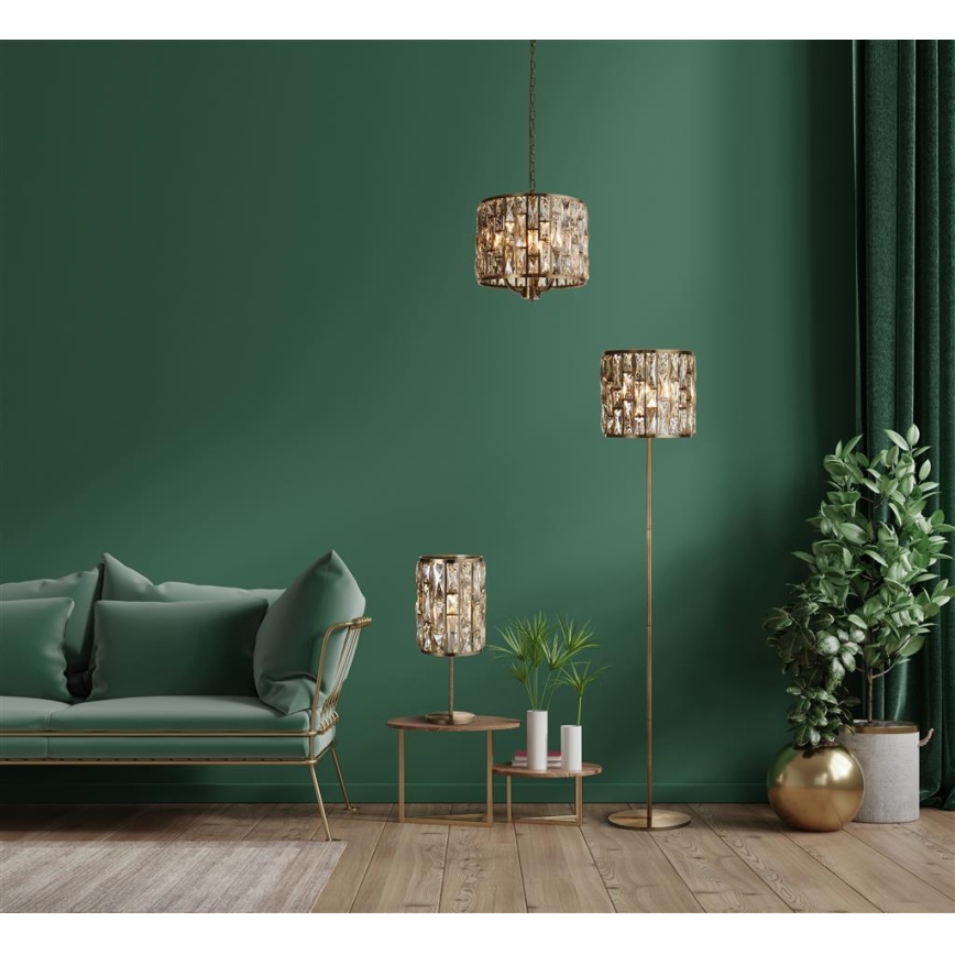 Searchlight - Chandelier on a chain BIJOU 3xE14/60W/230V d. 38 cm brass