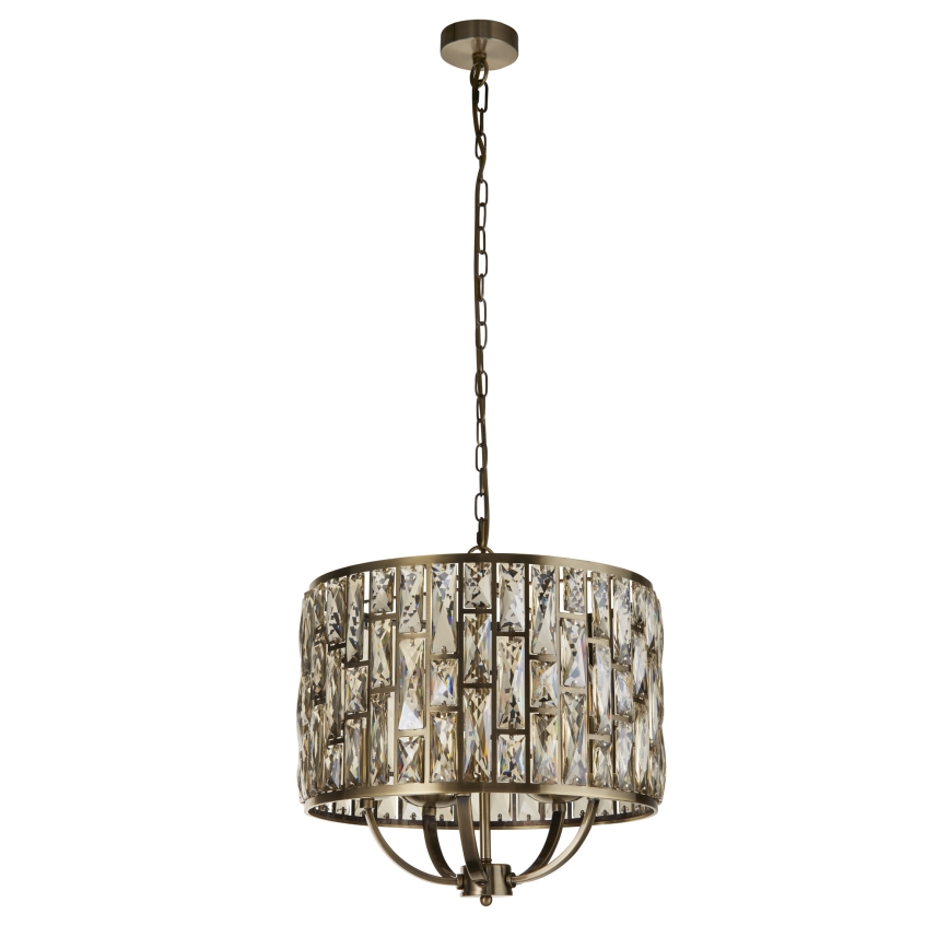 Searchlight - Chandelier on a chain BIJOU 5xE14/60W/230V d. 44 cm brass
