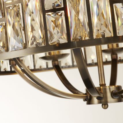 Searchlight - Chandelier on a chain BIJOU 8xE14/60W/230V d. 64 cm brass