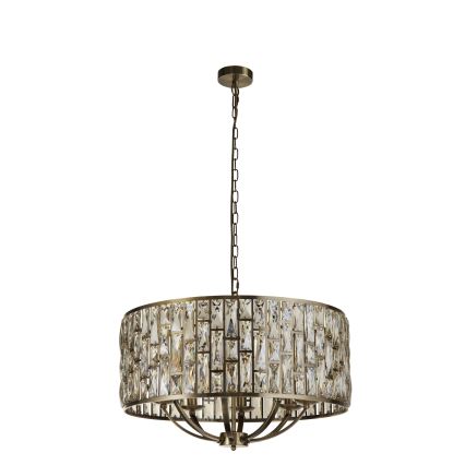 Searchlight - Chandelier on a chain BIJOU 8xE14/60W/230V d. 64 cm brass