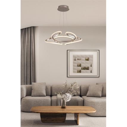Searchlight - Dimmable LED cable-hung pendant DOODLE LED/40W/230V brass