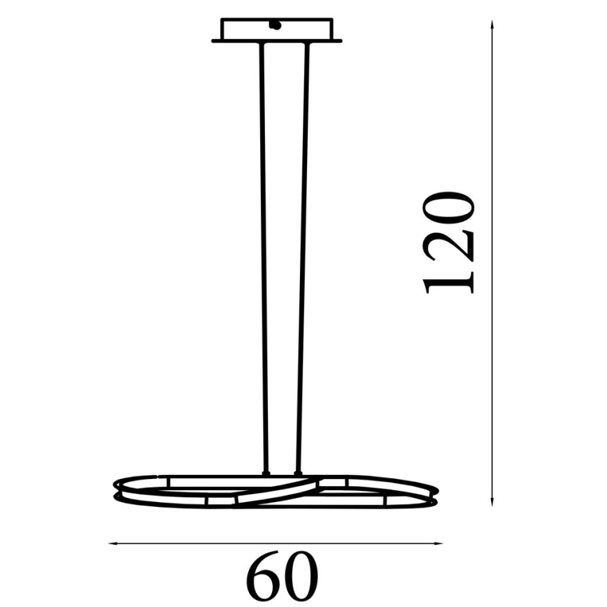 Searchlight - Dimmable LED cable-hung pendant DOODLE LED/40W/230V brass