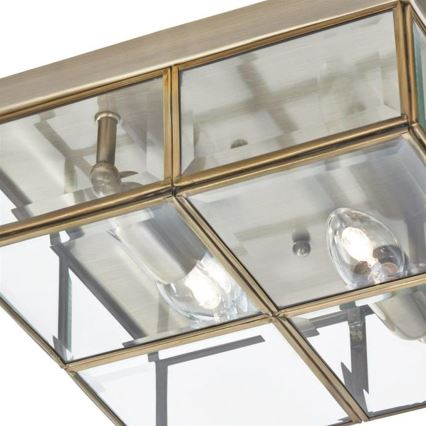 Searchlight - Ceiling light FLUSH 2xE14/40W/230V brass